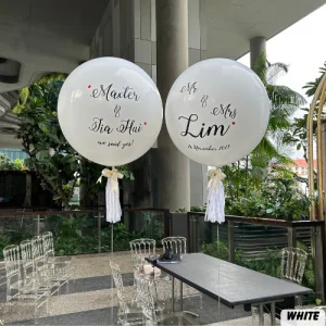 Personalised 36 Inch Jumbo Latex Balloon - White