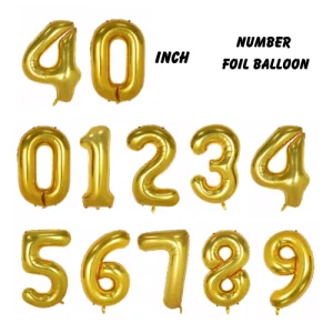 40 Inch Giant Helium Number Balloons - Gold