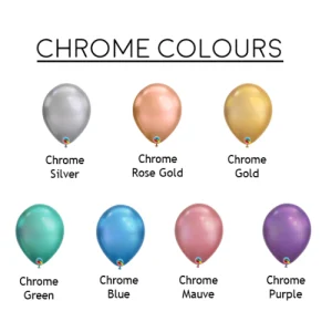 11 Inch Chrome Balloons – Uninflated