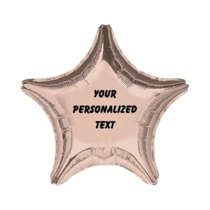 Personalised 18 Inch Star Foil Balloon - Rose Gold