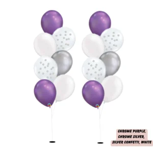 Purple & Silver & White