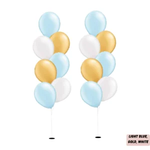 Light Blue & Gold & White