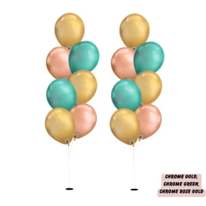 Gold & Rose Gold & Green