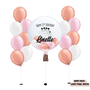 Balloon Bouquets – with 24″ Personalised Bubble Balloon