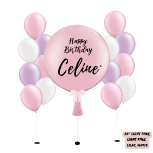 Balloon Bouquets – with 36″ Personalised Latex Balloon