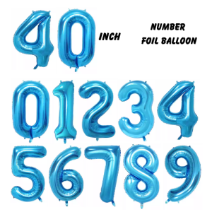 40 Inch Giant Helium Number Balloons - Blue