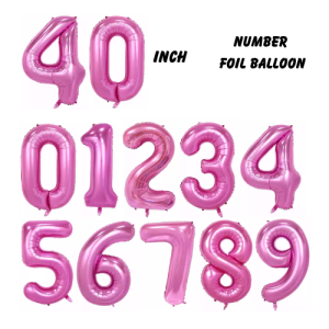 40 Inch Giant Helium Number Balloons - Magenta