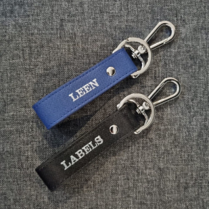 Personalised PU Saffiano Leather Keychain - Royal Blue