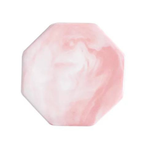 Personalised/Plain Marble Coasters - Hexagon Pink