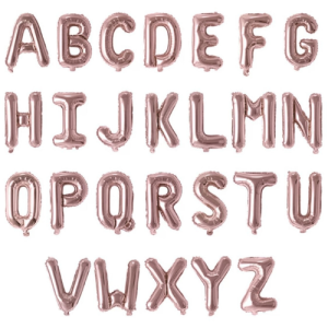 16 Inch Letter/Alphabet Foil Uninflated Balloons - Rose Gold