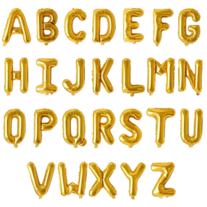 16 Inch Letter/Alphabet Foil Uninflated Balloons - Gold