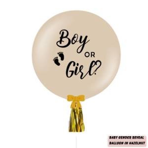 36 Inch Baby Gender Reveal Balloon in Hazelnut